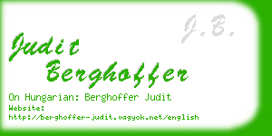 judit berghoffer business card